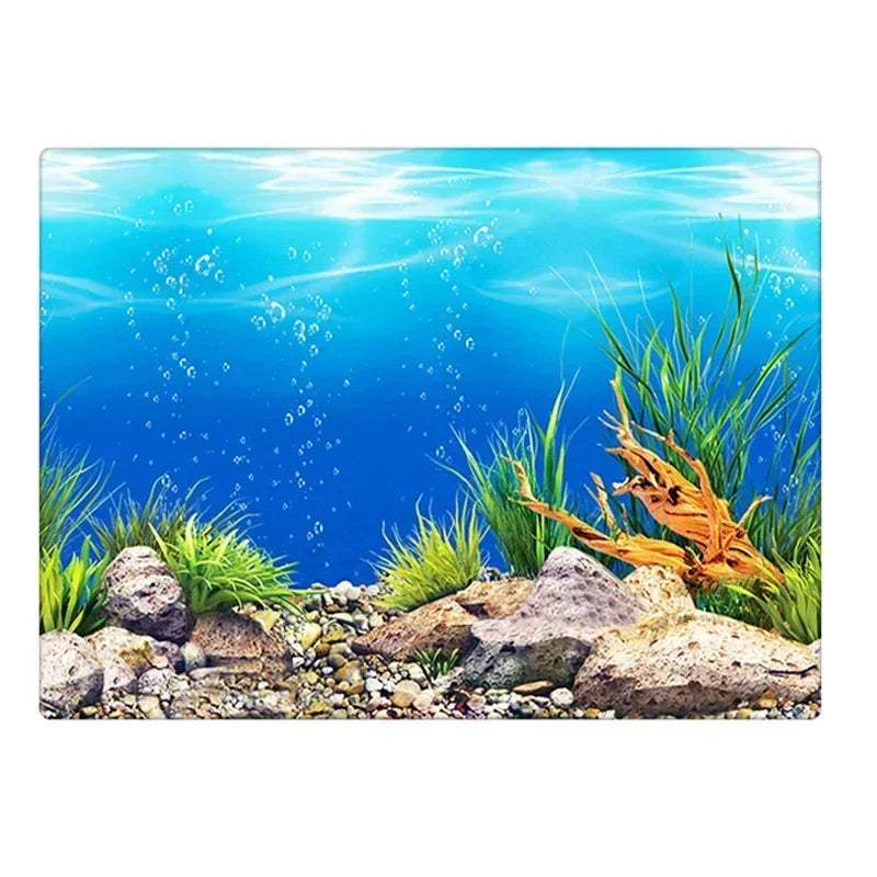 Aquarium Background Decoration with 3D Ocean Plant Aquascape Fish Tank Sticker Poster Aquascape Painting Fish tank accessories