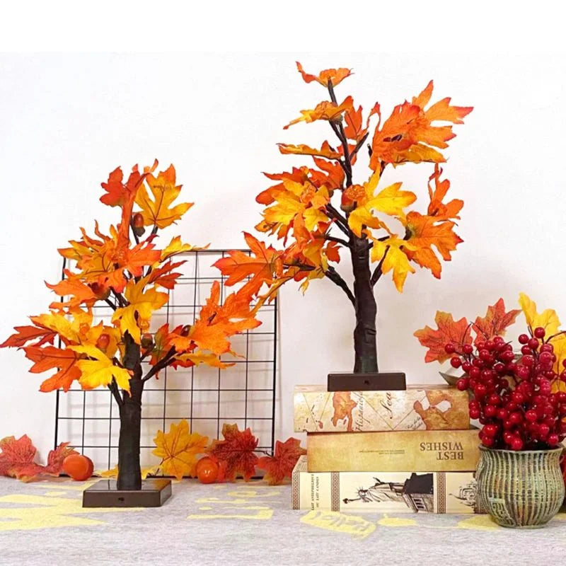 Halloween Led Tree Light Led Thanksgiving Maple Pumpkin Tree Lights Fall Maple Tree Glow Pumpkin Maple Tree Lights