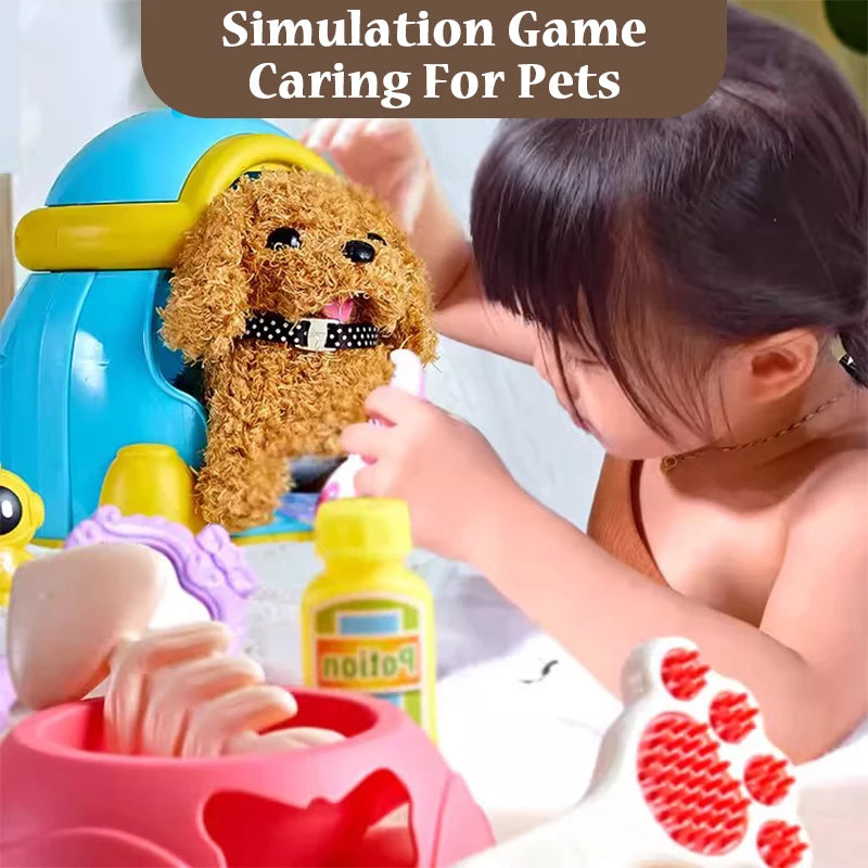 Children Simulation Toy Pretend Play Set Electric Plush Pet Interactive Walking Animal Dolls Education Toys for Girls Boys