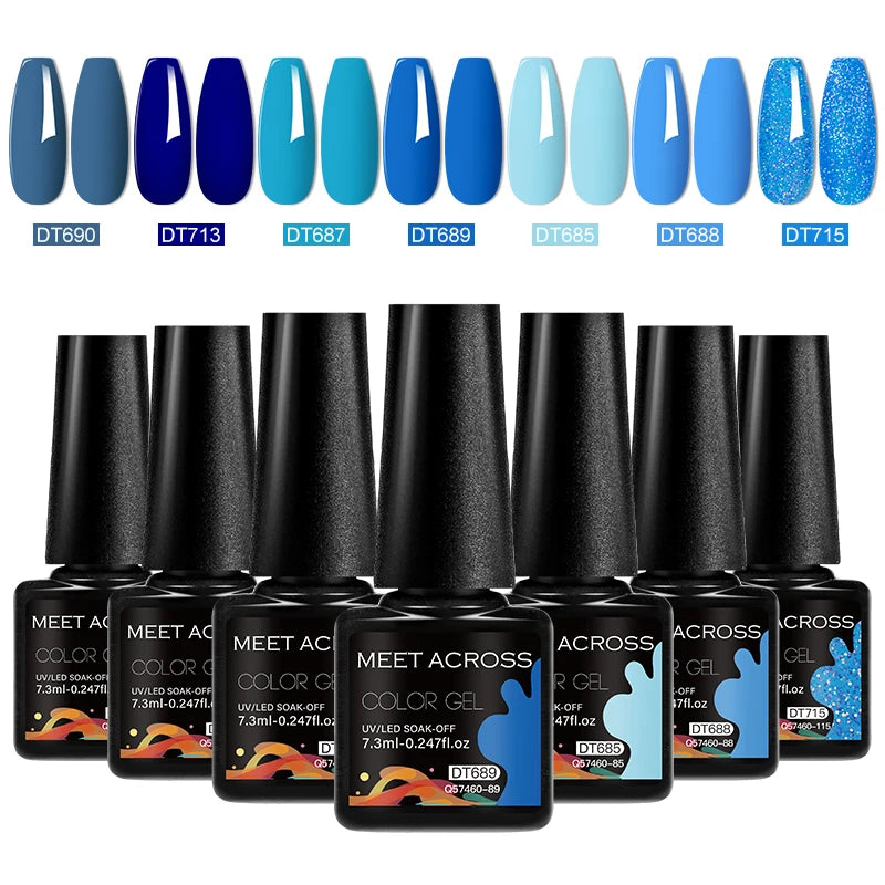 7pcs Gel Nail Polish Set For All Season 7.3ml Semi Permanent UV Gel Varnish Long Lasting Manicure Kit Soak Off Nail Supplies DIY