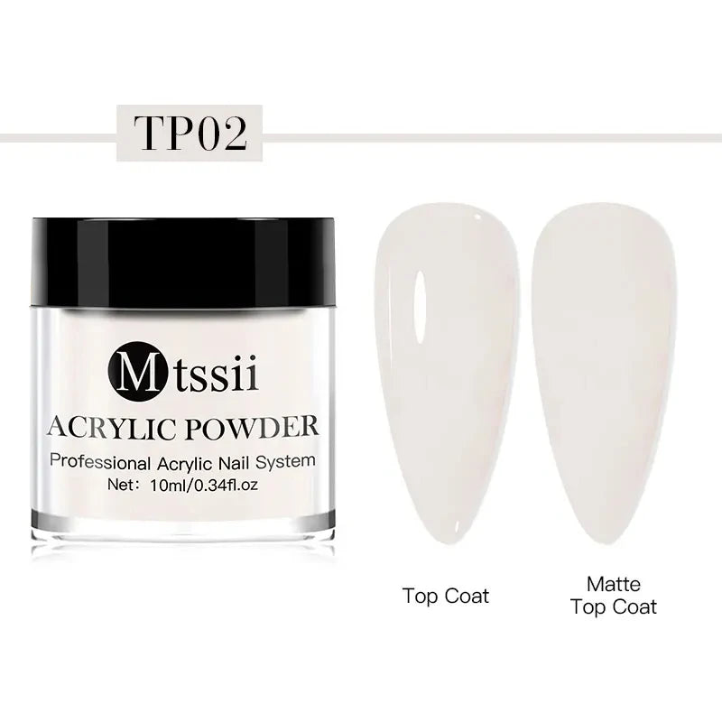 Mtssii 10g Acrylic Powder Pink Clear White Acrylic Nails Professional Polymer For Nail Extension No Need Lamp Cure Nail Supplies