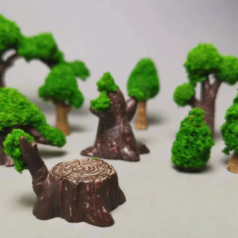 10Pcs/model trees/miniatures plants/lovely cute/fairy garden gnome/moss terrarium decor/crafts/bonsai/DIY supplies