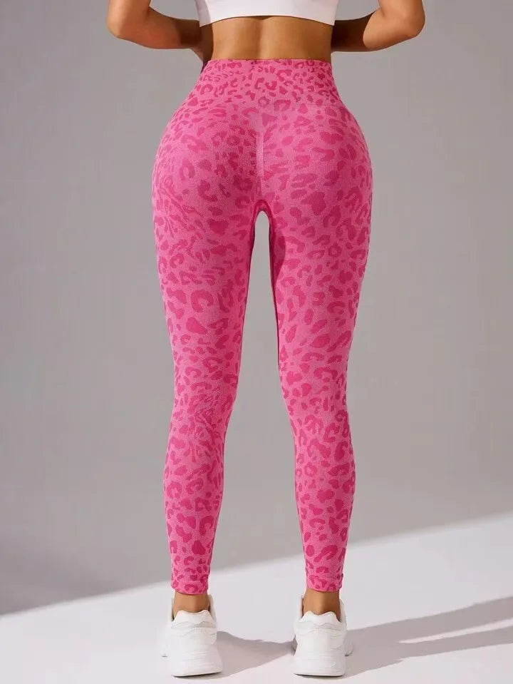 High Waist Sports Leggings Women Seamless Leopard Yoga Pants Sexy Hip Lift Trainning Fitness Outdoor Sports Tights for Women