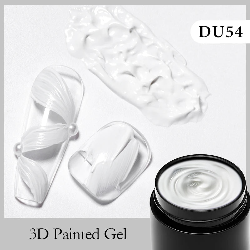 Mtssii 8ml Clear Non Stick Hand Solid Extension Nail Gel Polish 3D Carving Flower Nail Art Building UV Gel Acrylic Varnish