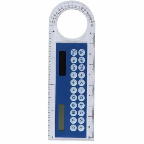 1 New Solar Mini Calculator Multi-function Magnifying Glass 10Cm Ultra-thin Ruler Calculator School Office Supplies 5 Colors