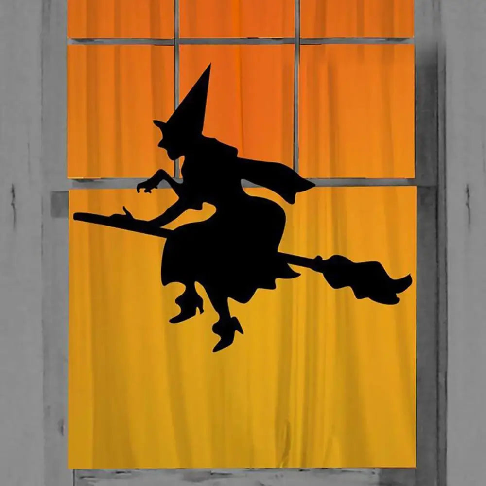 1~8PCS Halloween Giant Ghost Shadow Window Sticker Witch Death Bat Skeleton Helloween Party Decor Electrostatic Sticker Window