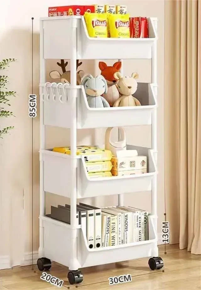 Trolley Bookshelf Kitchen Storage Rack Kitchen Corner Narrow Slit Storage Cabinet Bathroom Living Room Home Organizer Key hanger