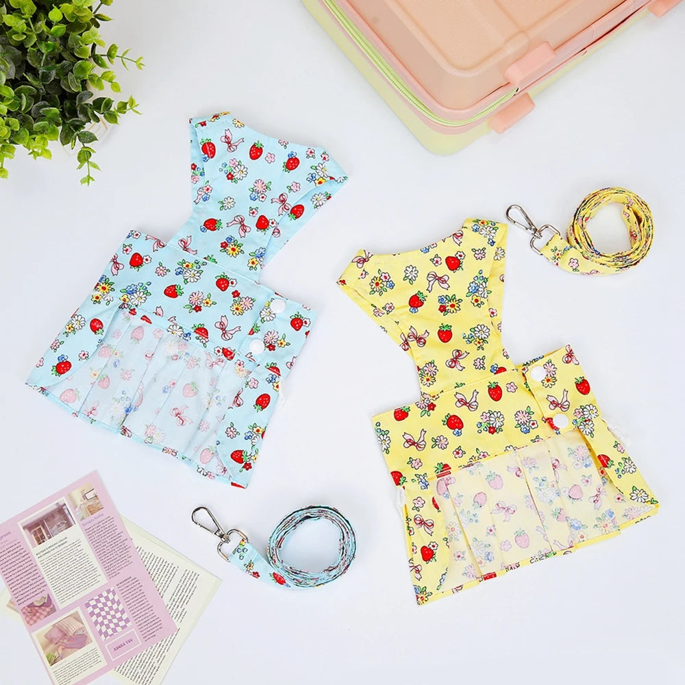 Dogs Collar Harness Skirt Vest Clothes Pet Dog Dress Up Harness Clothing With Leash Traction Rope Puppy Cats Vest Princess Dress