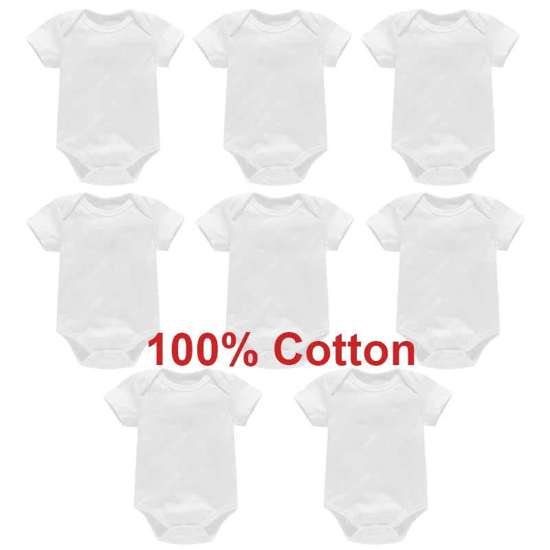 100% Cotton Baby Clothes Spring Summer Short Sleeve Baby Boy Girl Rompers Newborn Baby Bodysuits Jumpsuits Infant Pajamas