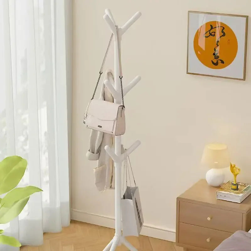 Clothes and Hats Rack Floor To Floor Bedroom Coat Hook Bedroom Vertical Tree Branch Shape Holder Hat Scarf Handbag Storage Hange