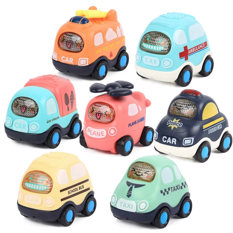 Mini Racing Car Kids Educational Toy Baby Car Toys Cars Soft & Sturdy Pull Back Car Toys For Children Boys Girl 1 2 3 4 5 Years