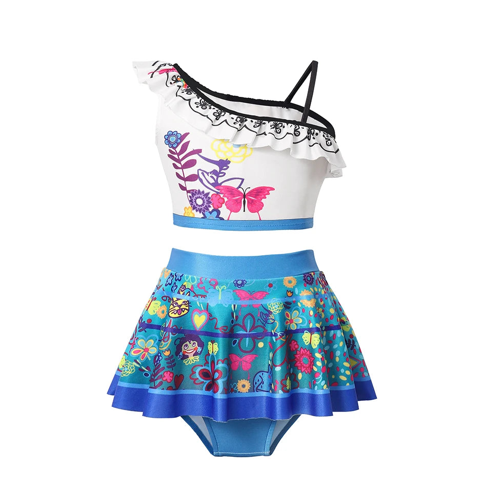 2024 Girls Summer Swimming Baby Bathing Suit Kids Swimwear Swimsuit Children Princess Costume