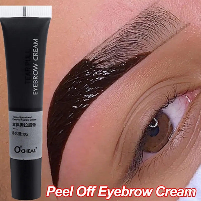 Waterproof Peel Off Eyebrow Gel Semi-Permanent Matte Eye Brow Tattoo Tint Lasting Dye Eyebrow Enhancer Cream Make Up Cosmetics