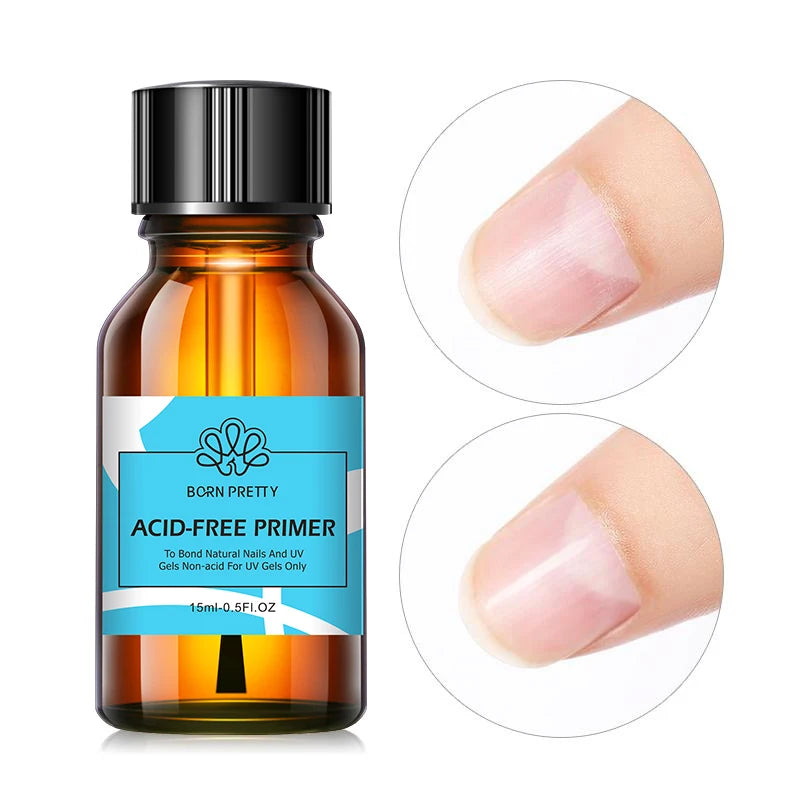 BORN PRETTY 10ML 8-in-1 Strong Nail Glue Gel Nail Polish Transparent Clear Function Gel Thickness Rubber Base Rhinestone Glue