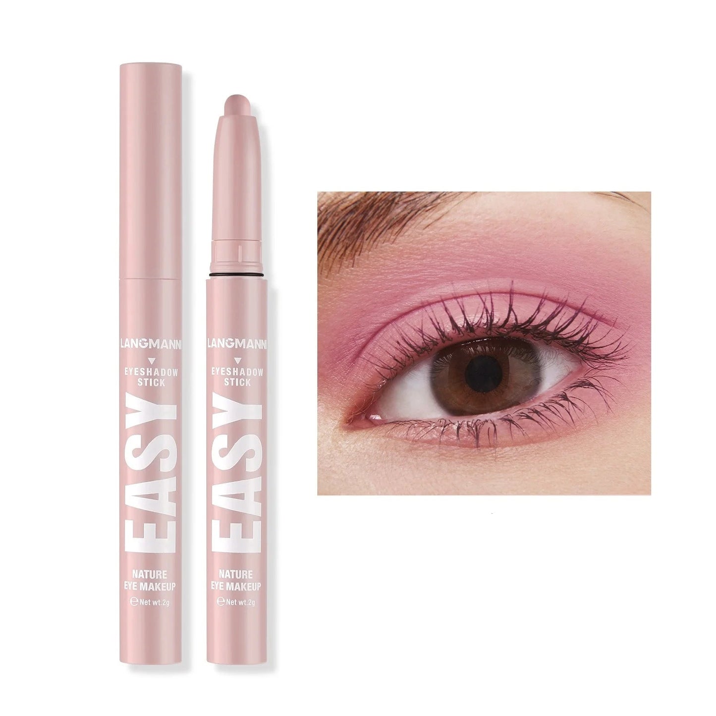 12 Colors Pearly Eyeshadow Stick Waterproof Glitter Matte Nude Eye Shadow Pencil High Pigmented Shimmer Eyeshadow Makeup Tool