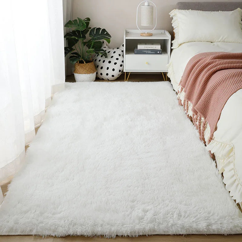 Soft Area Rugs For Bedroom Fluffy, Non-slip Tie-Dyed Fuzzy Shag Plush Soft Shaggy Bedside Rug, Tie-Dyed Living Room Carpet