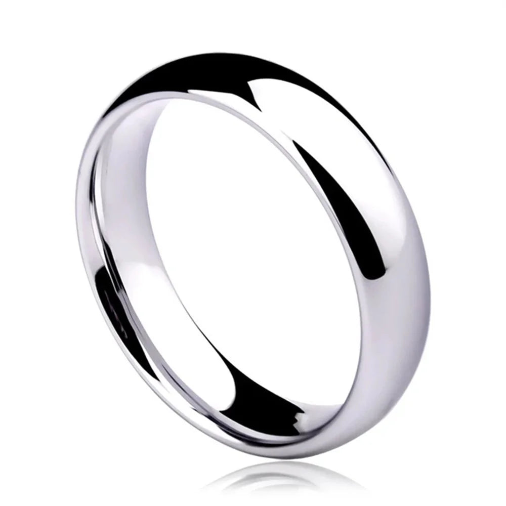 10Pcs/Lot Fashion Simple Flat Spherical Ring For Men Women Gold Silver Black Color Jewelry Anniversary Party Gift