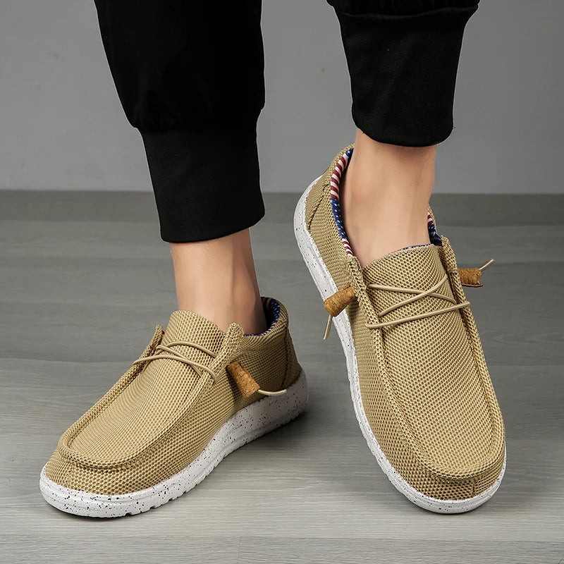 Men Casual Shoes Slip on Canvas Loafers Comfortable Walking Flats for Man  Non Slip Soft Moccasins Sneakers Summer loafers