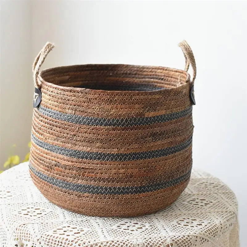 Woven Storage Basket Decorative Basket For Living Room Toys Blankets Basket Laundry Holder for Clothes Kids Toys Living Room