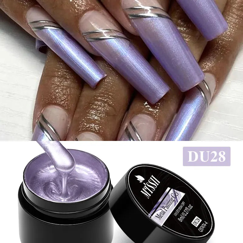 Mtssii 8ml Clear Non Stick Hand Solid Extension Nail Gel Polish 3D Carving Flower Nail Art Building UV Gel Acrylic Varnish