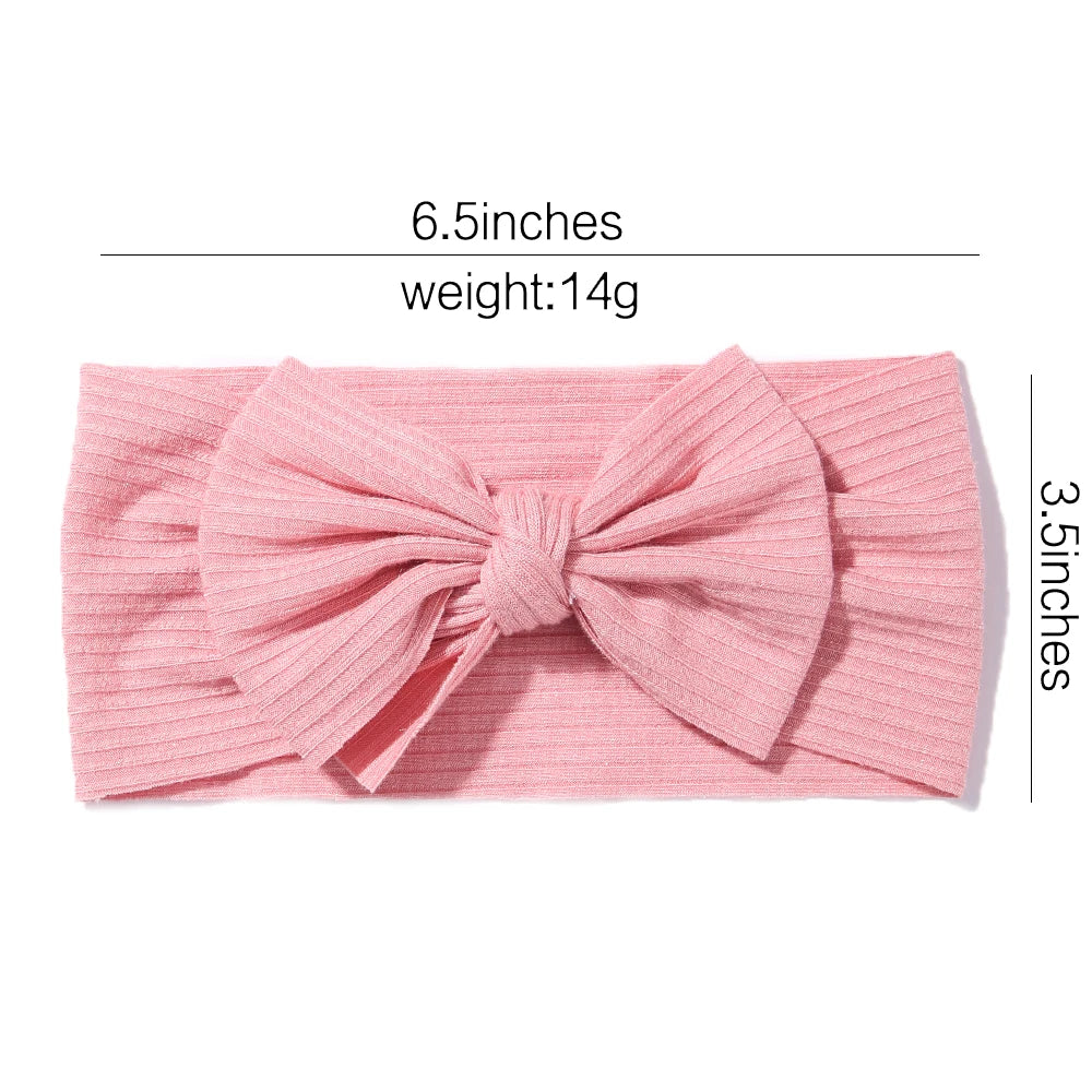 1PC Soft Knit Baby Headband Rib Bow Elastic Soft Newborn Headbands for Babe Girl Children Turban Infant Hair Accessories