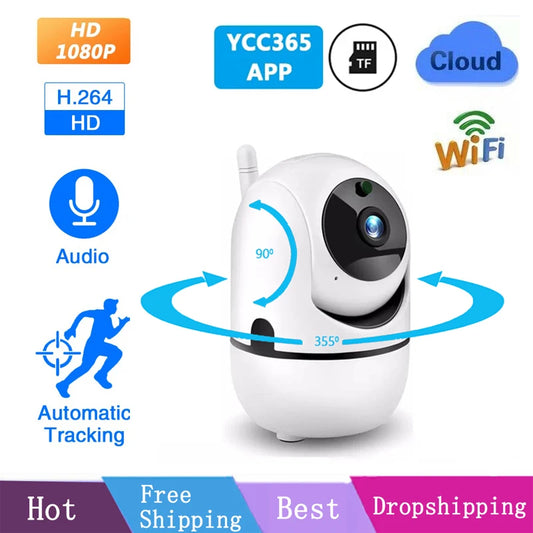 Wifi Camera YCC365 Plus Smart 1080P Surveillance Camera Auto Tracking Night Vision Wireless Indoor Security Protection IP Camera