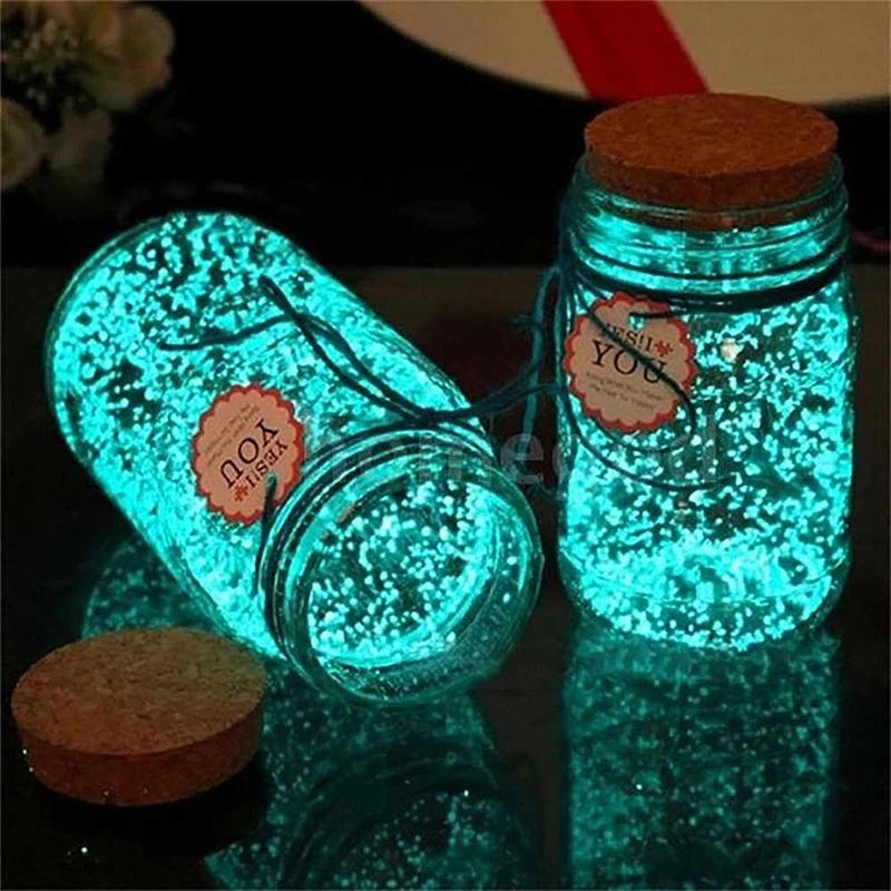 1000pcs Outdoor Luminous Stones Glow In Dark Garden Pebbles Fish Tank Decoration Walkways Path Patio Lawn Yard Glow Gravel Decor