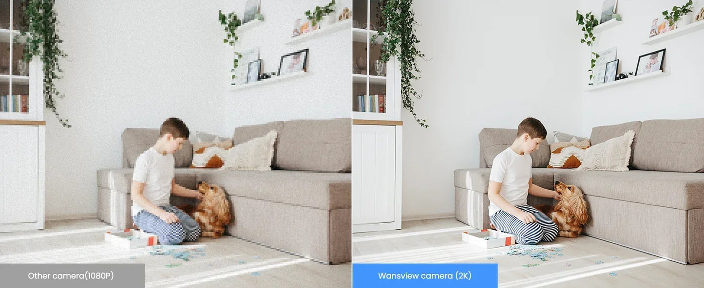 8MP Wifi IP Camera 8X Digital Zoom AI Human Tracking Surveillance Camera Two-Way Audio HD Night Color Home Security Monitor CCTV