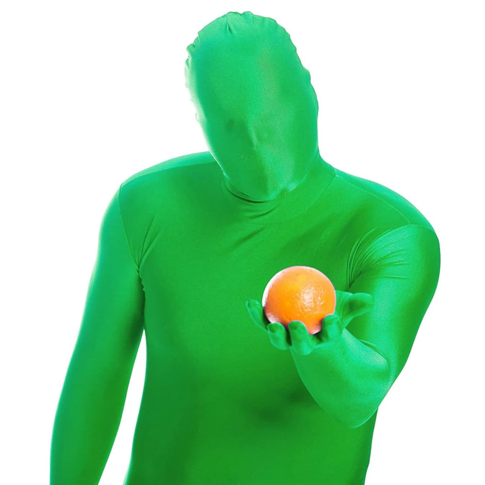 Green Screen Suit Disappearing Skin Bodysuit Photography Backdrop Chroma Key Invisible Effect Comfor Suit Photo Video Background