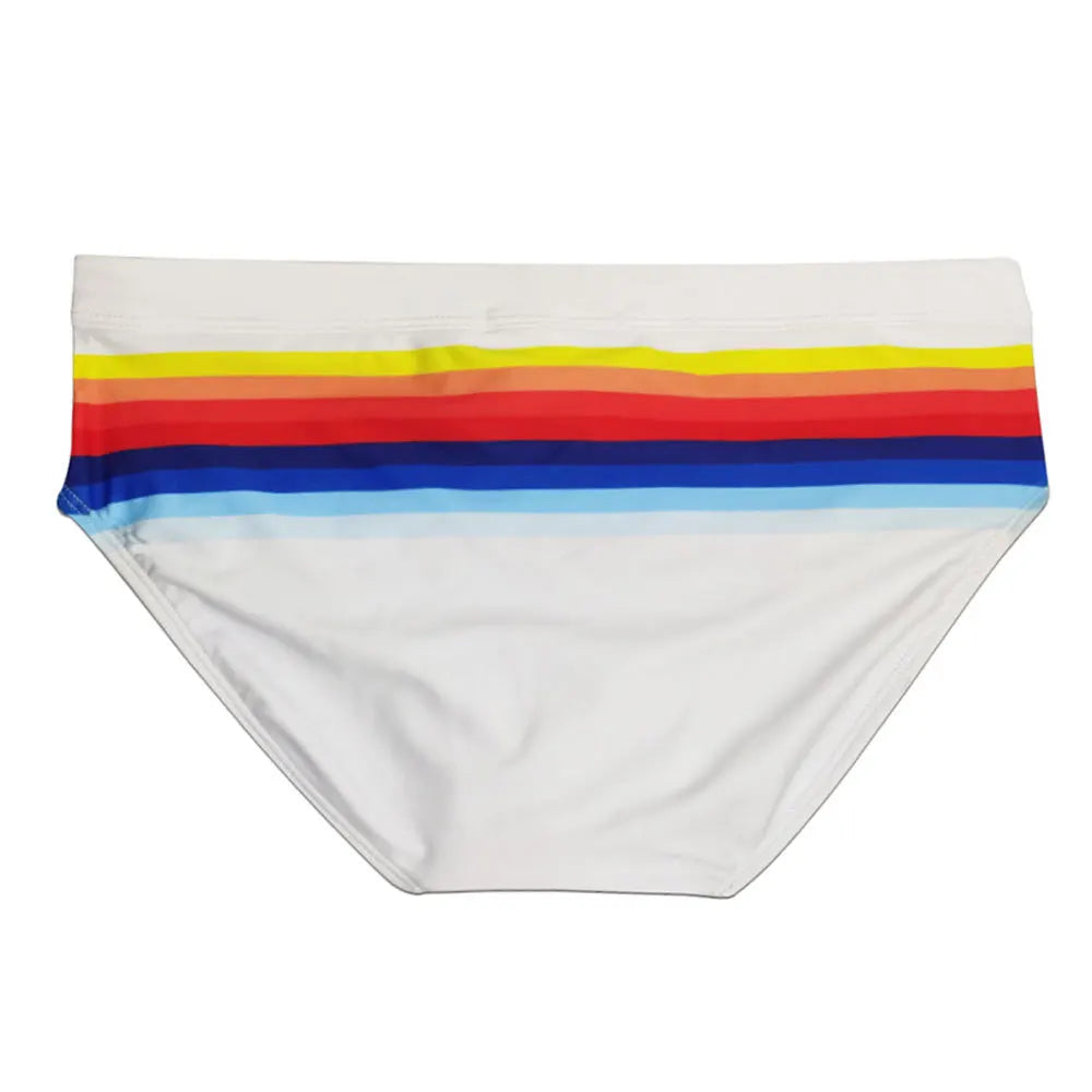 Men Striped Swim Briefs Swimwear Sexy Male Swimming Trunks Beach Short Surfing Summer Swimsuit Bikini Pants Bañador Corto Hombre