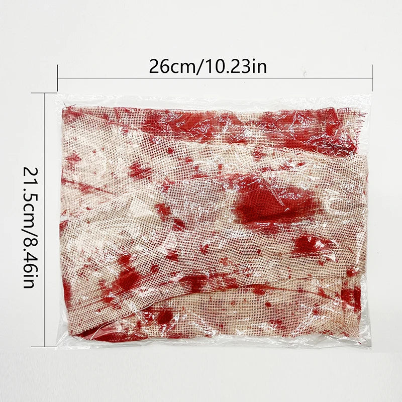 3m Halloween Bloody Cloth Strips Blood Gauze Bandage Haunted House Warning Isolation Belt Home Horror Party Scene Decor Props