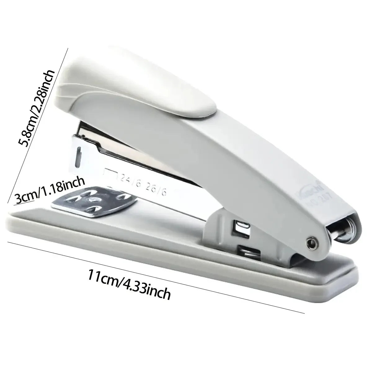 1 Pcs New Portable White Or Black Multifunctional Metal Stapler with Simple Creativity for Student Schools and Offices