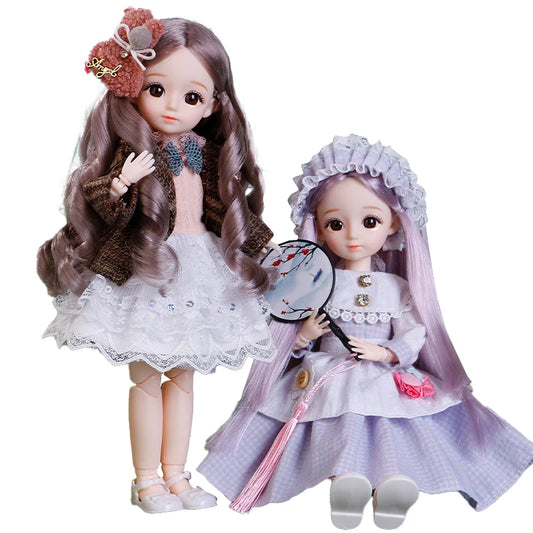 Fashion 1/6 Bjd Doll or Dress Up Clothes Accessories 30cm Princess Doll Kids Children's Girl Birthday Gift Toys