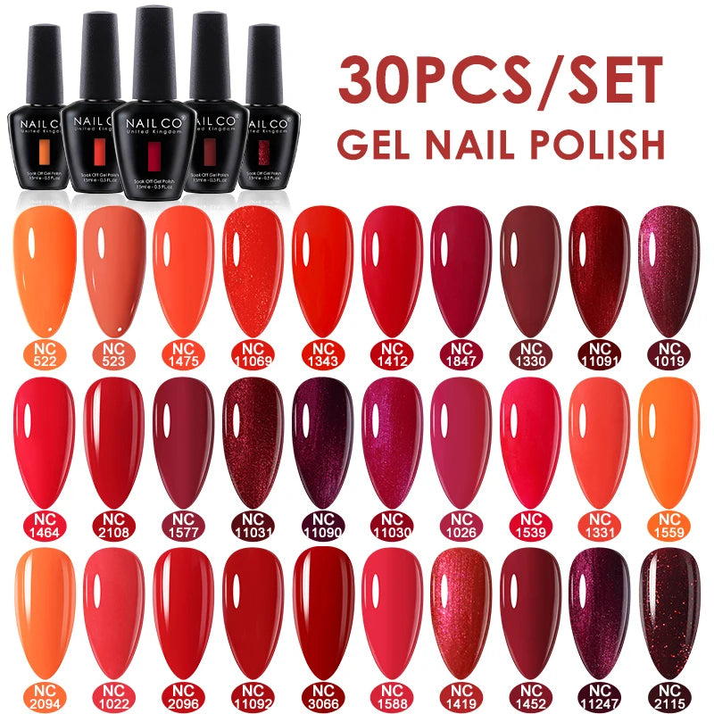 NAILCO 15ml 10/20pcs Gel Nail Polish Set Spring Summer Color UV Gel Nail Art All For Manicure  Gel Paint For DIY Professionals