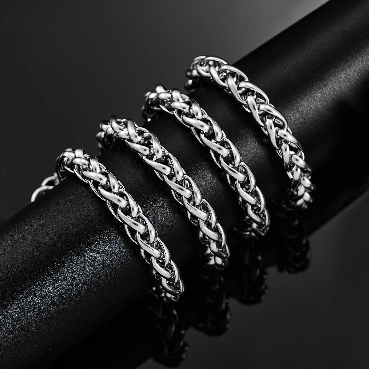 3mm/4mm/5mm/6mm/7mm/8mm Stackable Chain Stainless Steel Link Classic Curb Necklace for Men Women Jewelry 14 to 40 Inches