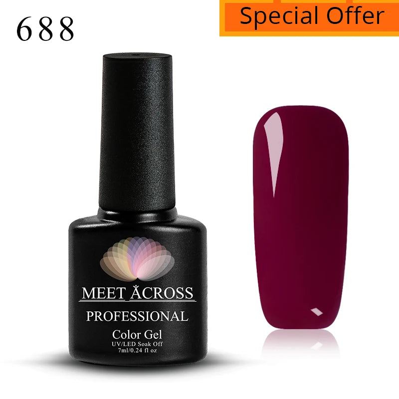 MEET ACROSS 5ml Pink Dried Flower Gel Nail Polish Natural Flower Fairy Nail Art Gel Soak Off UV LED Painting Varnishes For Nails