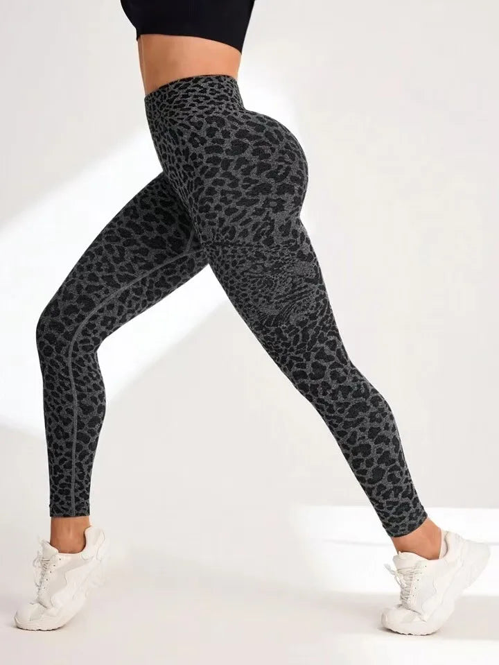 High Waist Sports Leggings Women Seamless Leopard Yoga Pants Sexy Hip Lift Trainning Fitness Outdoor Sports Tights for Women