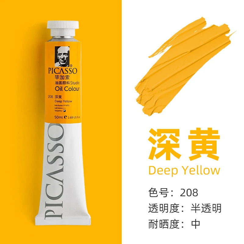 170ml LargeTubes Oil Paint Non-Toxic Excellent Tinting Strength, Mixable for Canvas Painting Artist Beginners DIY Art Supplies