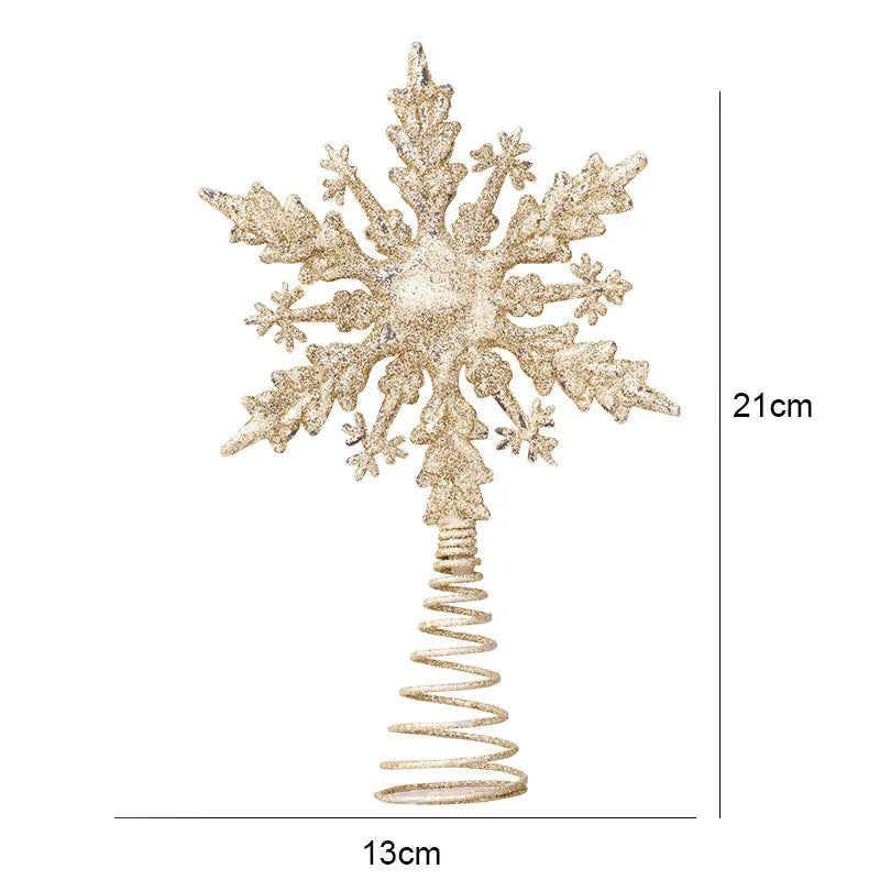 Christmas Tree Toppers Star Xmas Tree Decor Ornaments Gold Silver Star Christmas Decorations For Home Xmas 2023 Navidad New Year