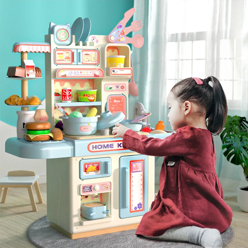 36cm Children Play Simulation House Kitchen Toy Set Puzzle Interaction Love Hands-on Training Baby Mini Girl Cooking Boy Gifts