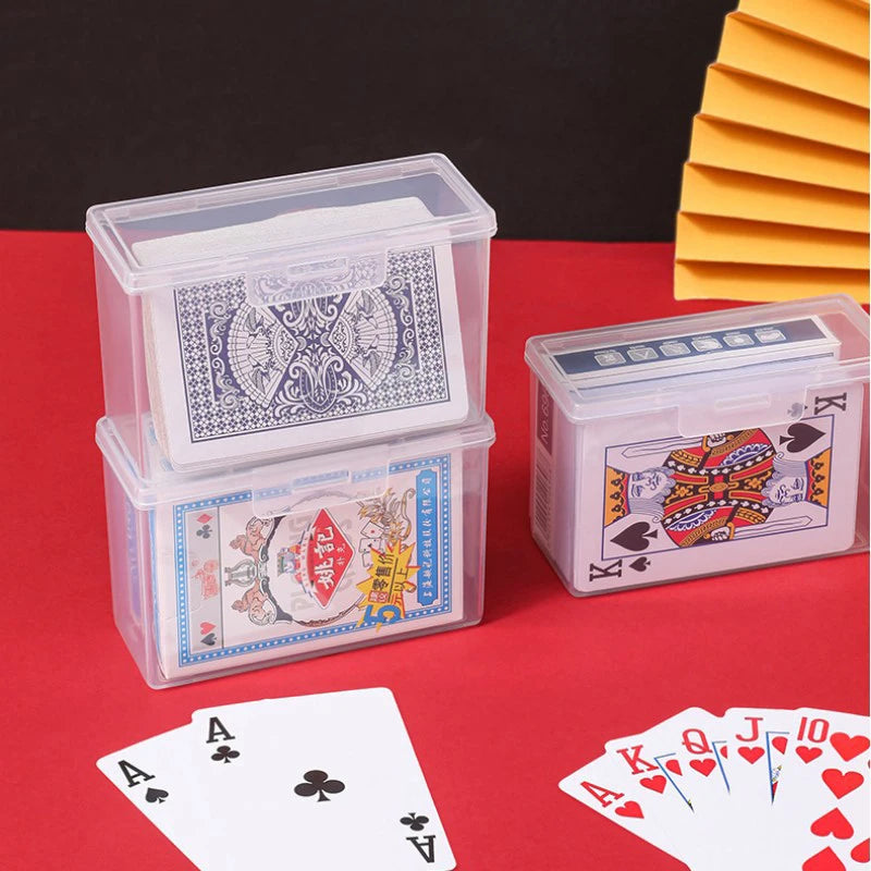 New Transparent Plastic Boxes Playing Cards Container PP Storage Case Packing Poker Game Card Box For Board Games