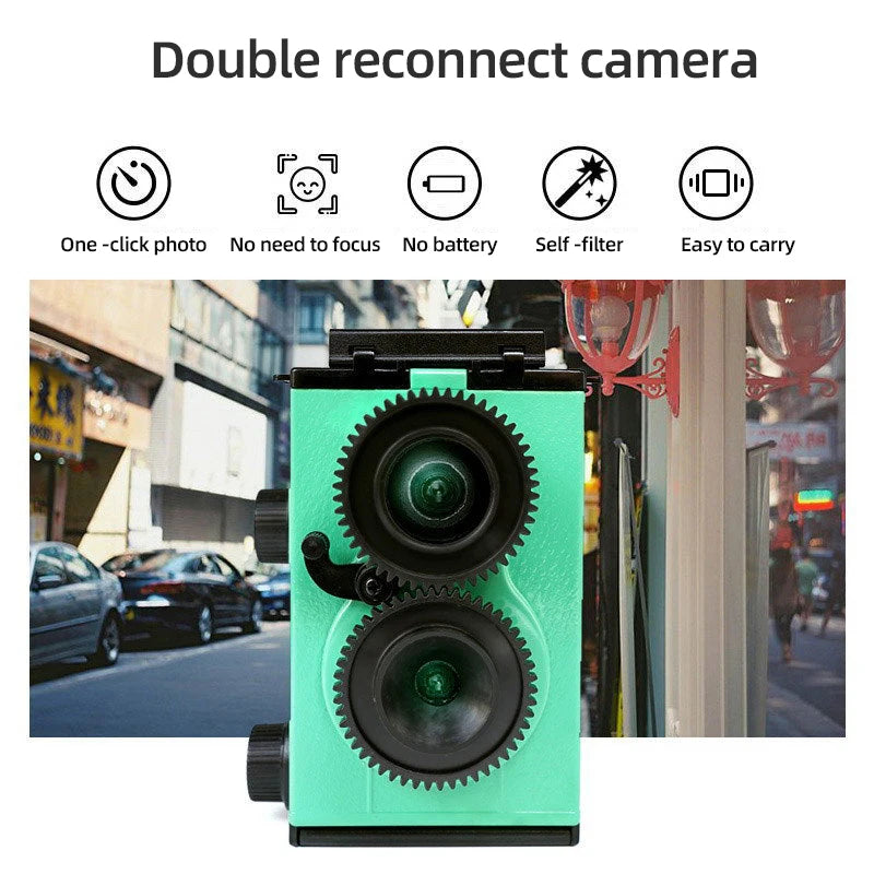 2023 XFILM Dual Reflection Camera 135MM Film Camera Adult's Scientific Retro Dual Reflection Camera Finished in Gold and Silver