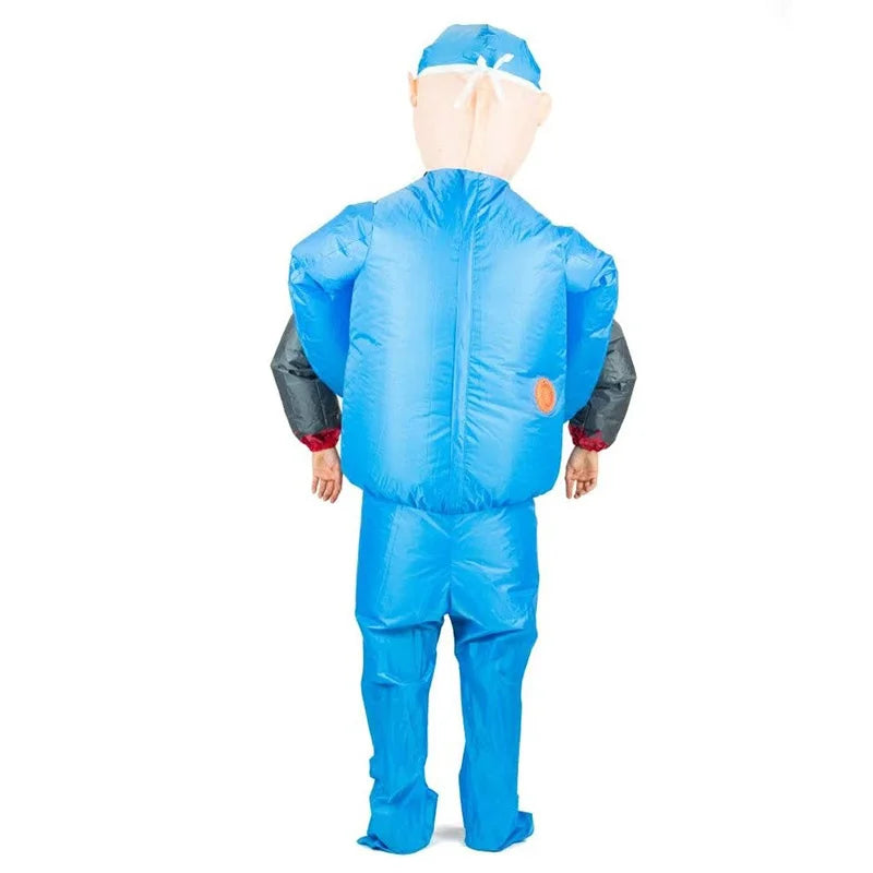 Adults Scary Doctor/Surgeon Inflatable Costume Halloween Carnival Tricky Cosplay Costume Props Fancy Dress Stage Shows Apparel