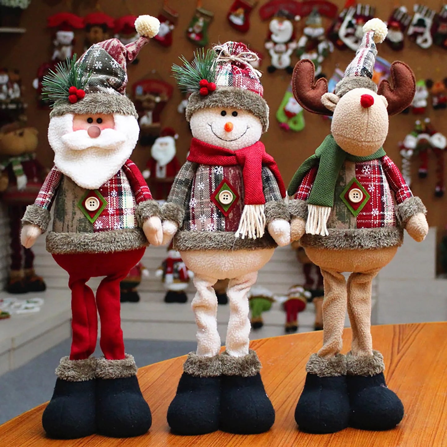 New Big Santa Claus Snowman Elk Doll Children Xmas Gift Christmas Tree Decorations Home Wedding Party Supplies Plush Ornaments