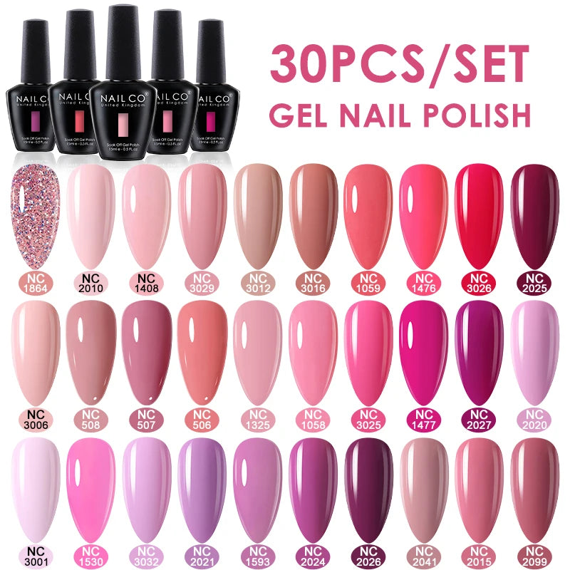 NAILCO 15ml 10/20pcs Gel Nail Polish Set Spring Summer Color UV Gel Nail Art All For Manicure  Gel Paint For DIY Professionals