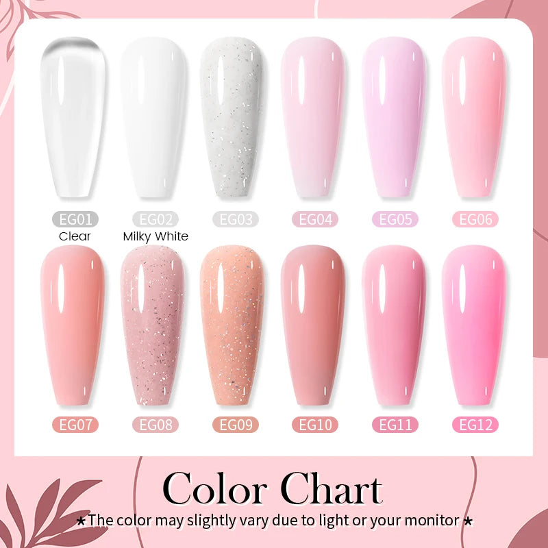 BORN PRETTY Clear 225g Jelly Extension Nail Gel Polish Milky White Camouflage Hard Gel Acrylic Nail Art Vernis Semi Permanent