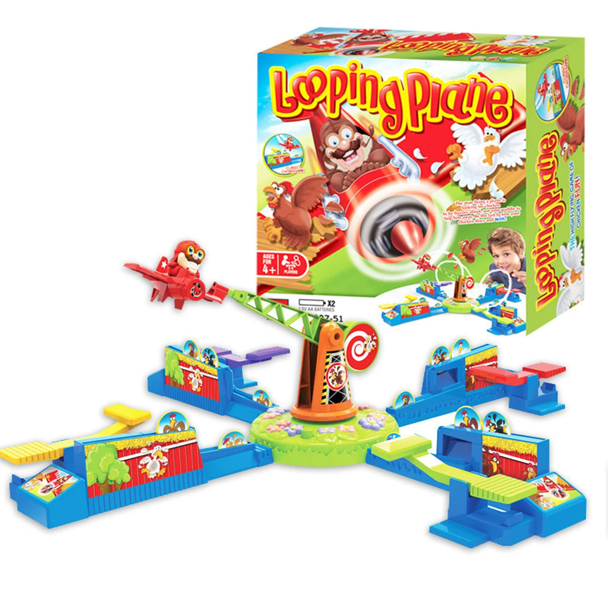 Looping Louie Rotating Aircraft Stealing Chicken Game Parent Child Interactive Puzzle Board Game Party Game 2 to 4 Players 2024