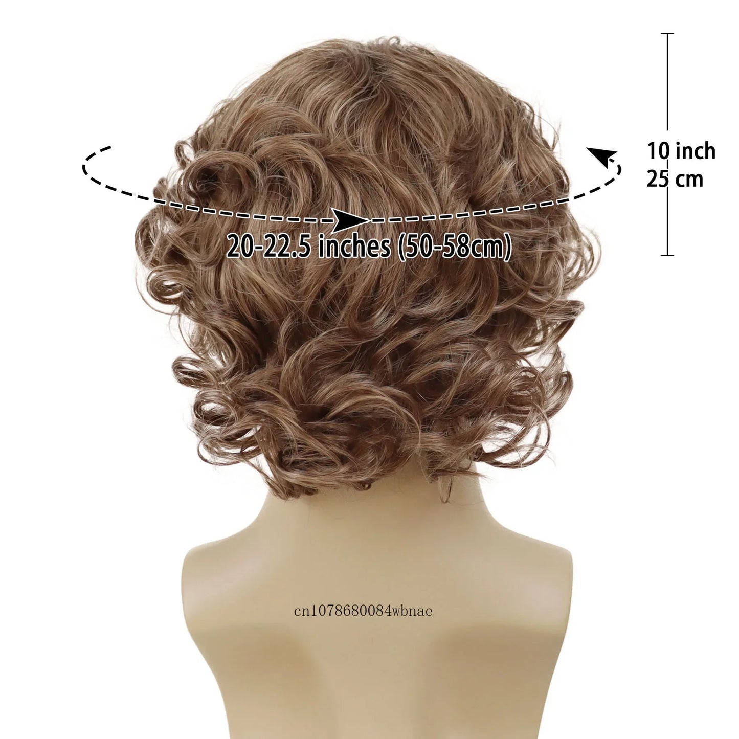 Mens Synthetic Short Curly Brown Hobbit Wig with Bang Halloween Cosplay Anime Baggins Wigs Daily Party Costume Heat Resistant