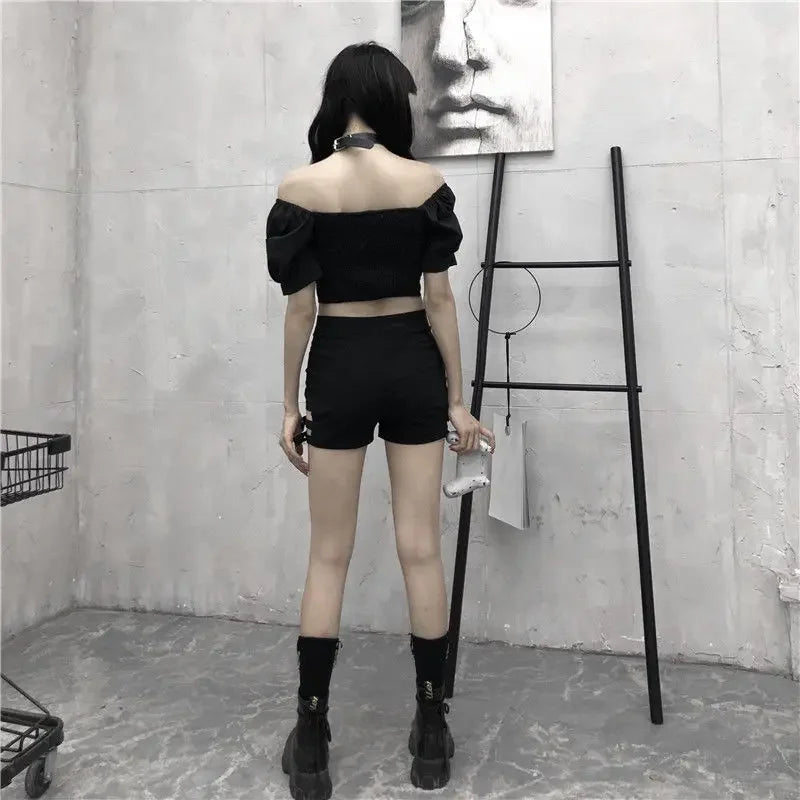 Sexy Woman Short Pants Coquette Black High Waist Shorts for Women Streetwear Jorts Aesthetic Elasticty Kpop Casual Hot Comfy XL