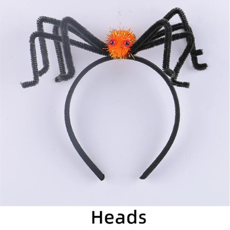 Halloween Spider Headband Spider Hair Band Headwear Spider Headdress Costume Accessories for Halloween Holiday Party Cosplay